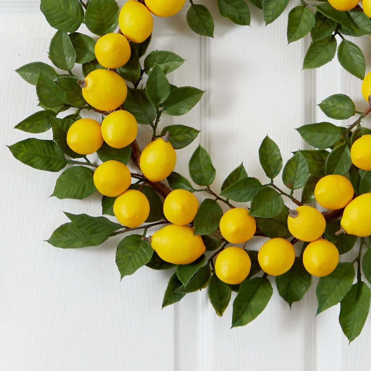 Nearly Natural 24” Lemon Wreath - lily & onyx