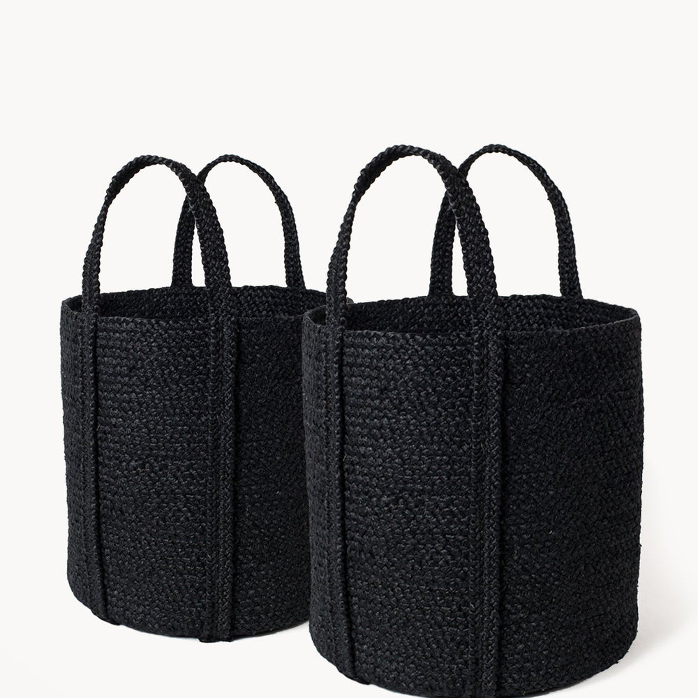 Kata Basket with Handle, Black