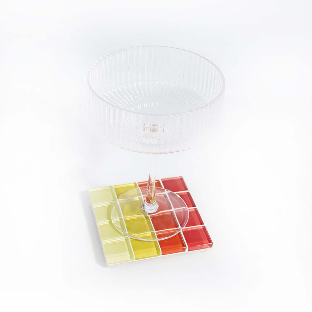 Glass Tile Coaster - Ombre - Summer Sunrise
