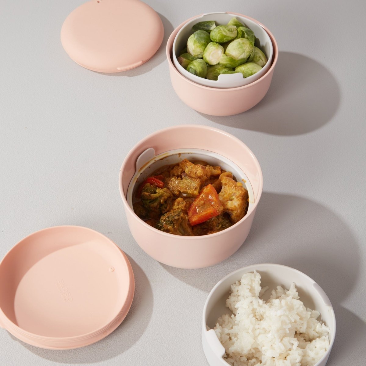 EKOBO 25 oz Lunch Set with Heat - Safe Insert - Blush - lily & onyx