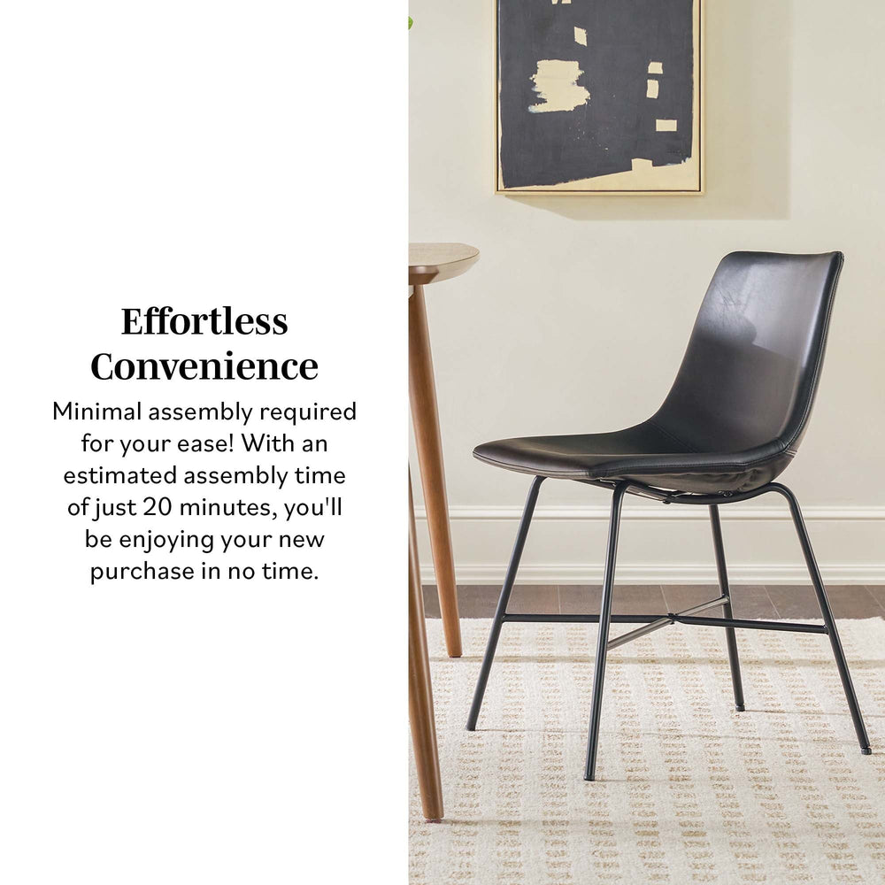 Xuma Modern Upholstered Seating Collection, Dining Chair or Counter Stool - Set of 2