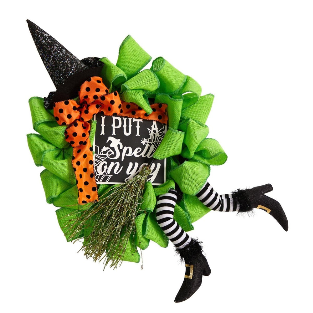 
                      
                        Nearly Natural 26" Halloween Witch Broom and Hat Mesh Wreath - lily & onyx
                      
                    