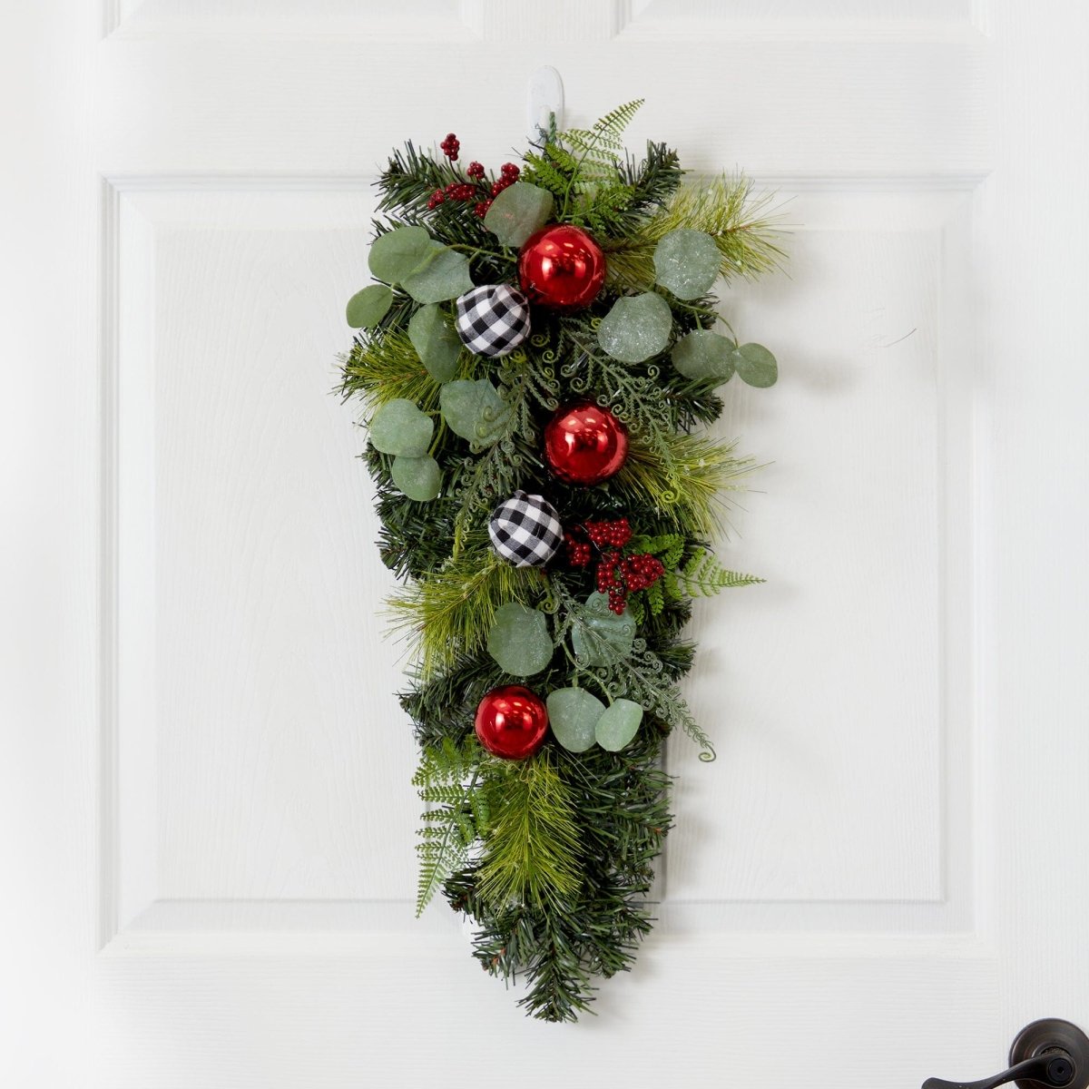 Nearly Natural 26” Holiday Christmas Greenery Ornament Artificial Swag Garland - lily & onyx