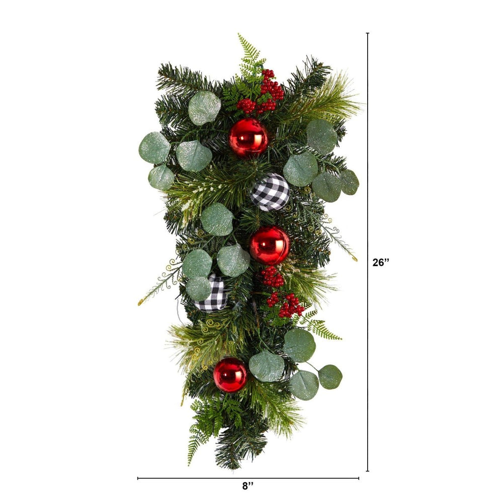 
                      
                        Nearly Natural 26” Holiday Christmas Greenery Ornament Artificial Swag Garland - lily & onyx
                      
                    