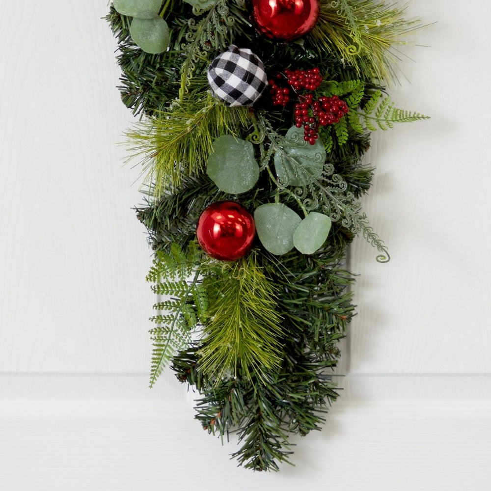 Nearly Natural 26” Holiday Christmas Greenery Ornament Artificial Swag Garland - lily & onyx