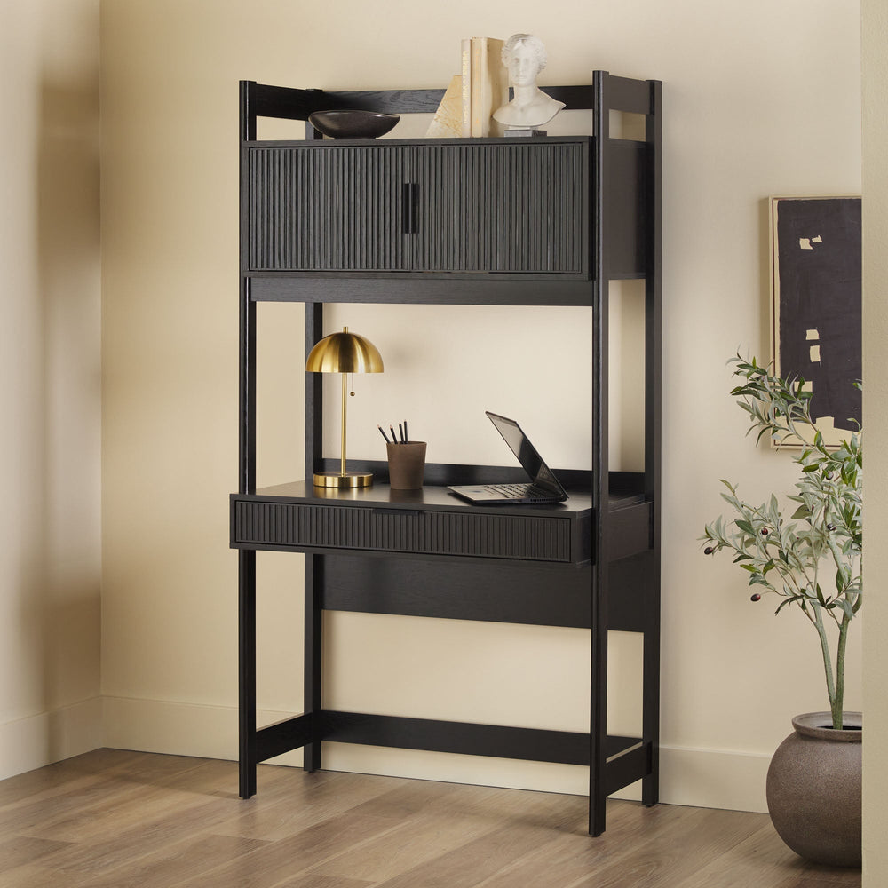 
                      
                        Holmes Modern Scandinavian Reeded Writing Desk with USB
                      
                    