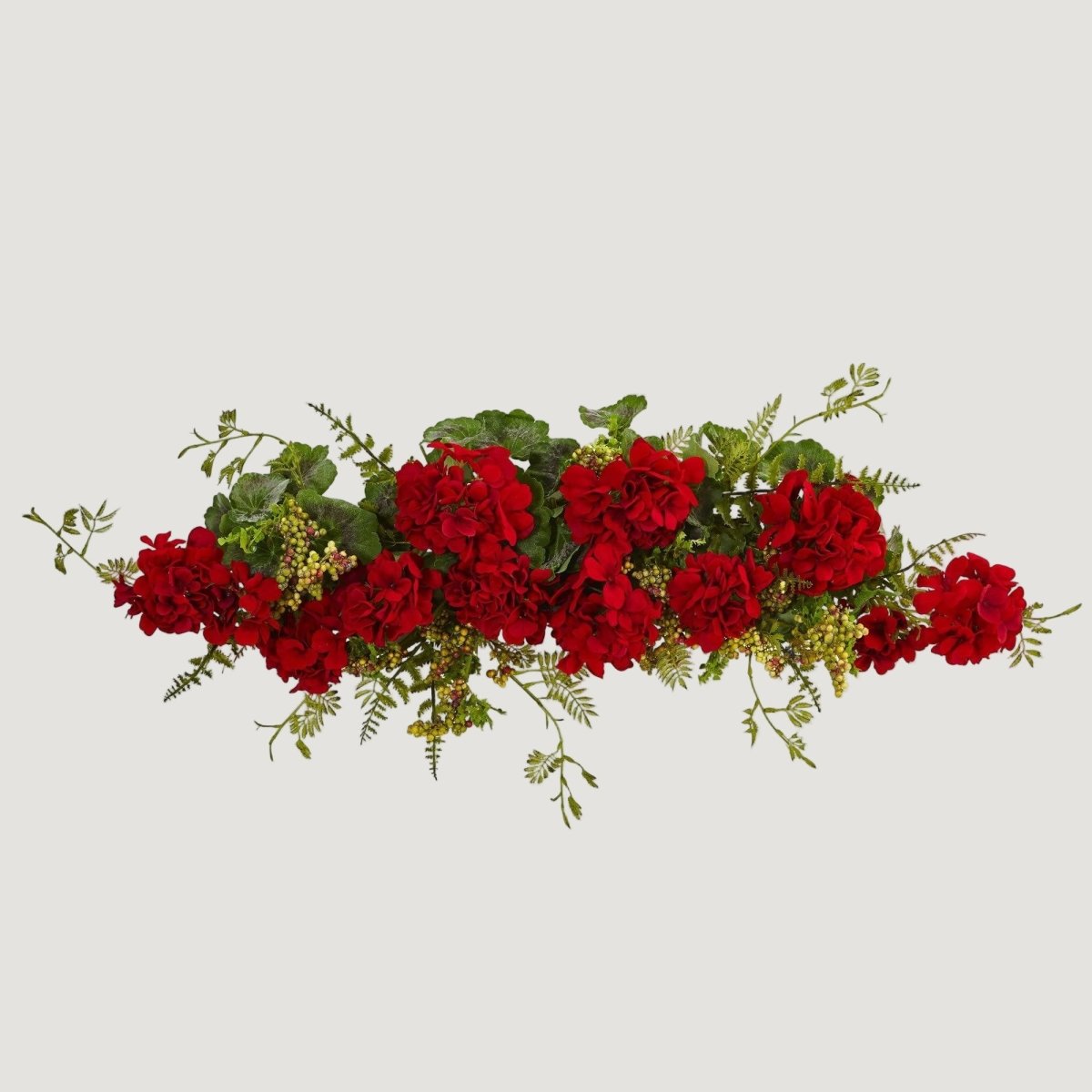 Nearly Natural 32” Geranium and Berry Swag Garland - lily & onyx