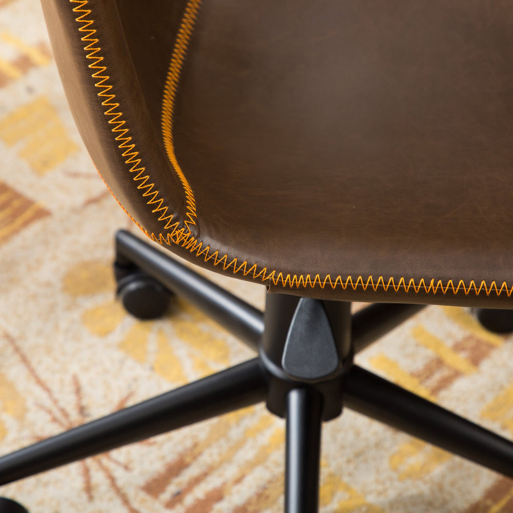 
                      
                        Cesena Faux Leather 360 Swivel Air Lift Office Chair, Antique Brown
                      
                    