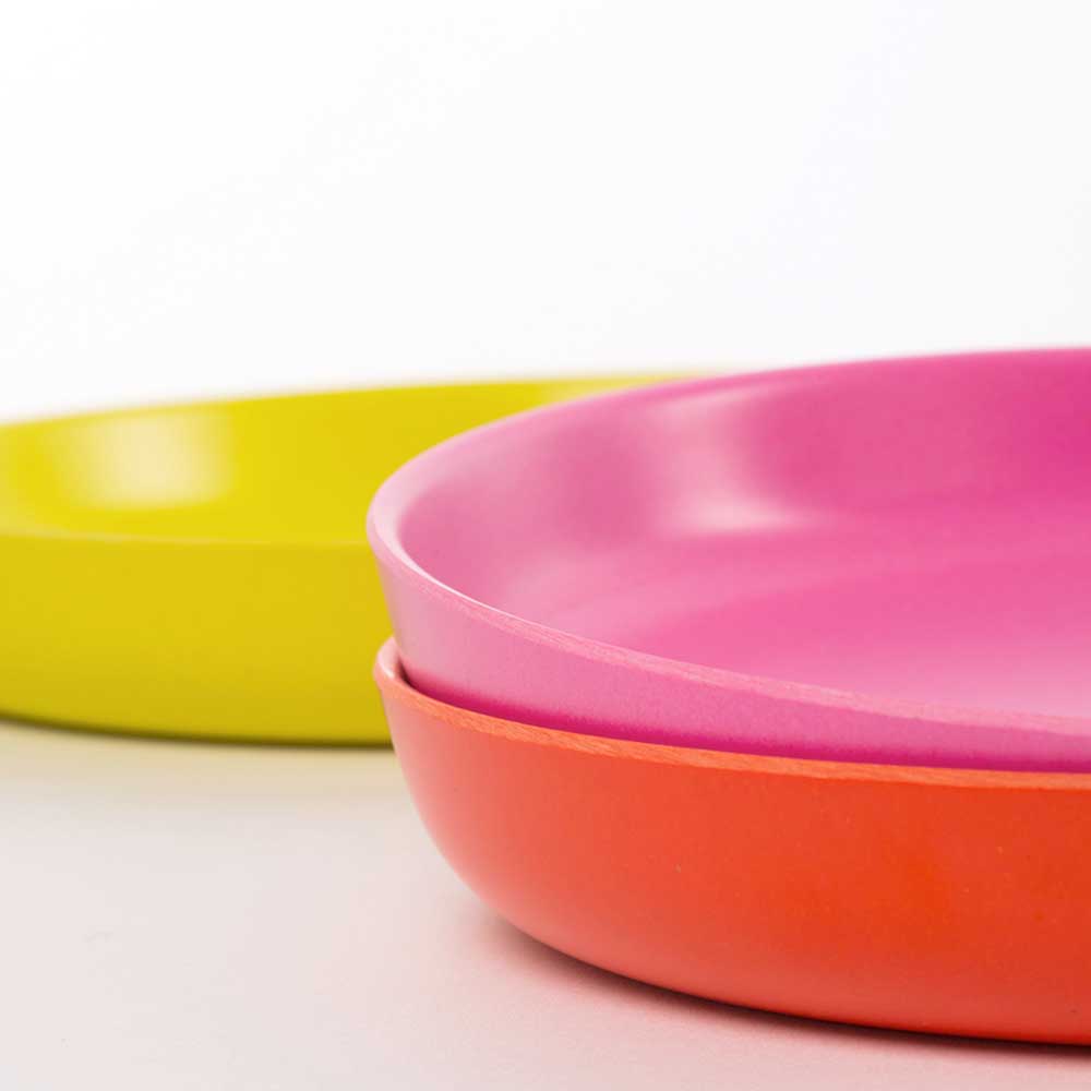 Bamboo Kids Plate - Set of 4 - Persimmon