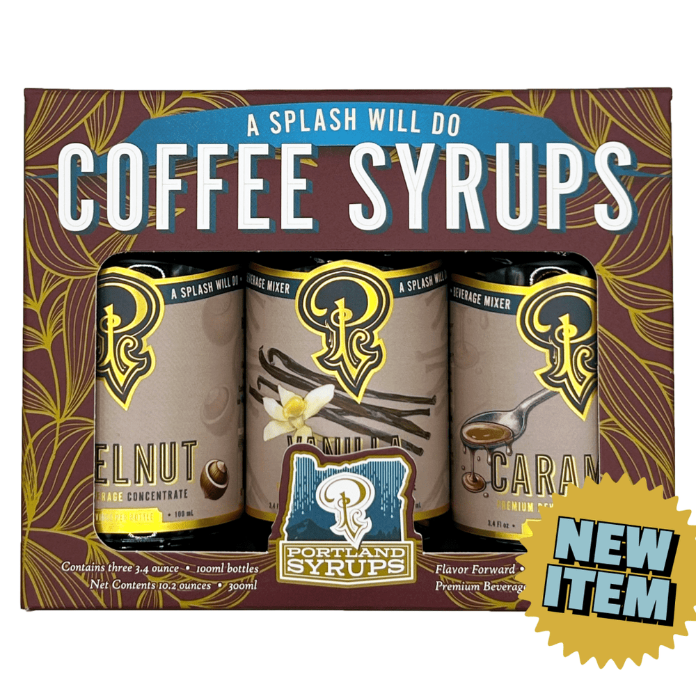 Portland Syrups 3.4oz Bottle Coffee Syrup Trio Gift Set - lily & onyx