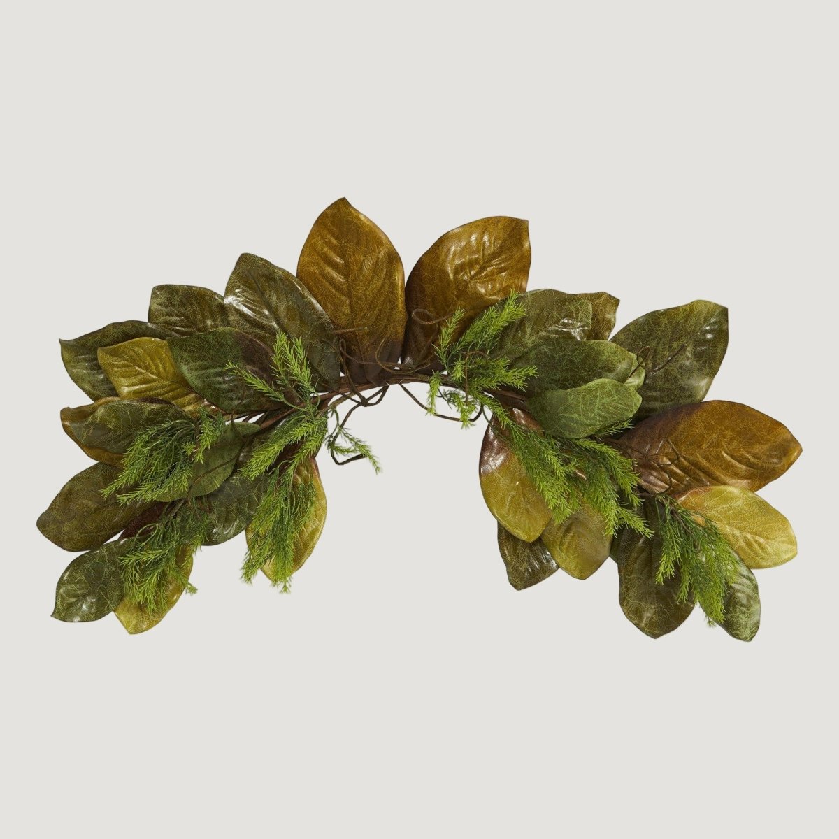 Nearly Natural 35” Fall Magnolia Leaf Artificial Swag Garland - lily & onyx