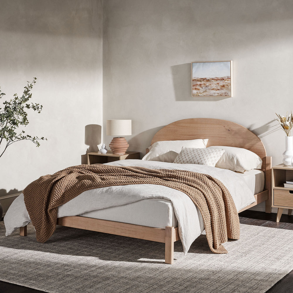 
                      
                        Elias Solid Wood Bed with Arched Headboard
                      
                    