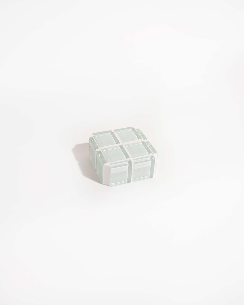 Glass Tile Incense Holder - White Canvas