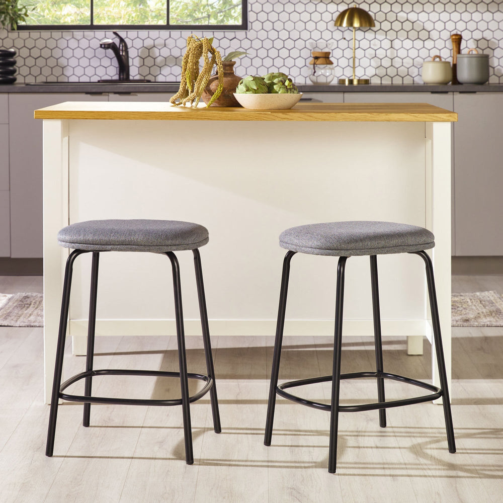 
                      
                        Mutt Simple Counter Stool with Upholstered Seat, Set of 2
                      
                    