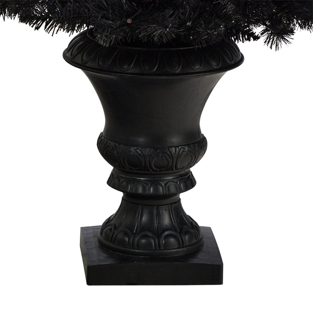 
                      
                        Nearly Natural 4’ Black Halloween Artificial Christmas Tree in Urn with 100 Orange LED Lights - lily & onyx
                      
                    