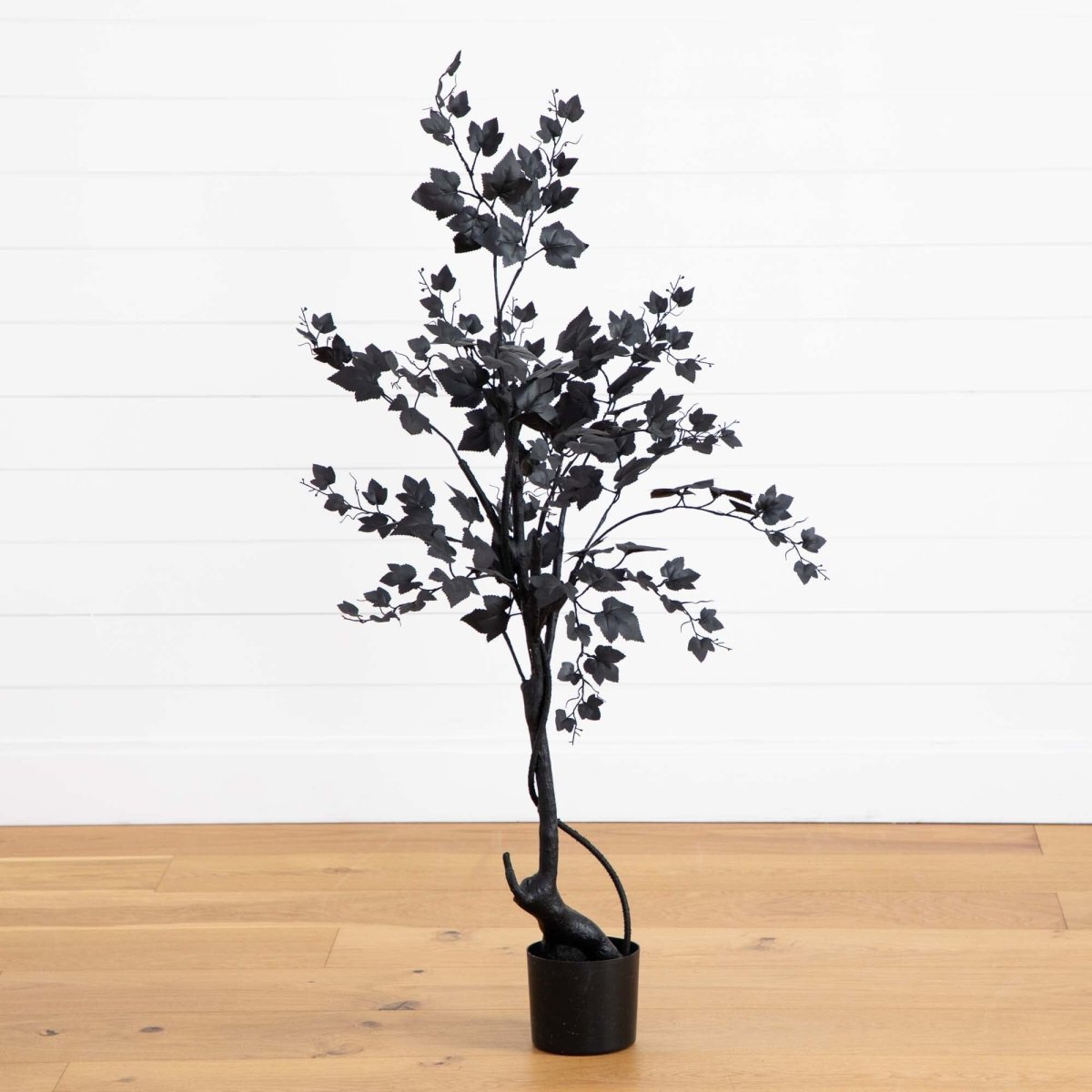 Nearly Natural 4’ Halloween Black Maple Artificial Fall Tree - lily & onyx