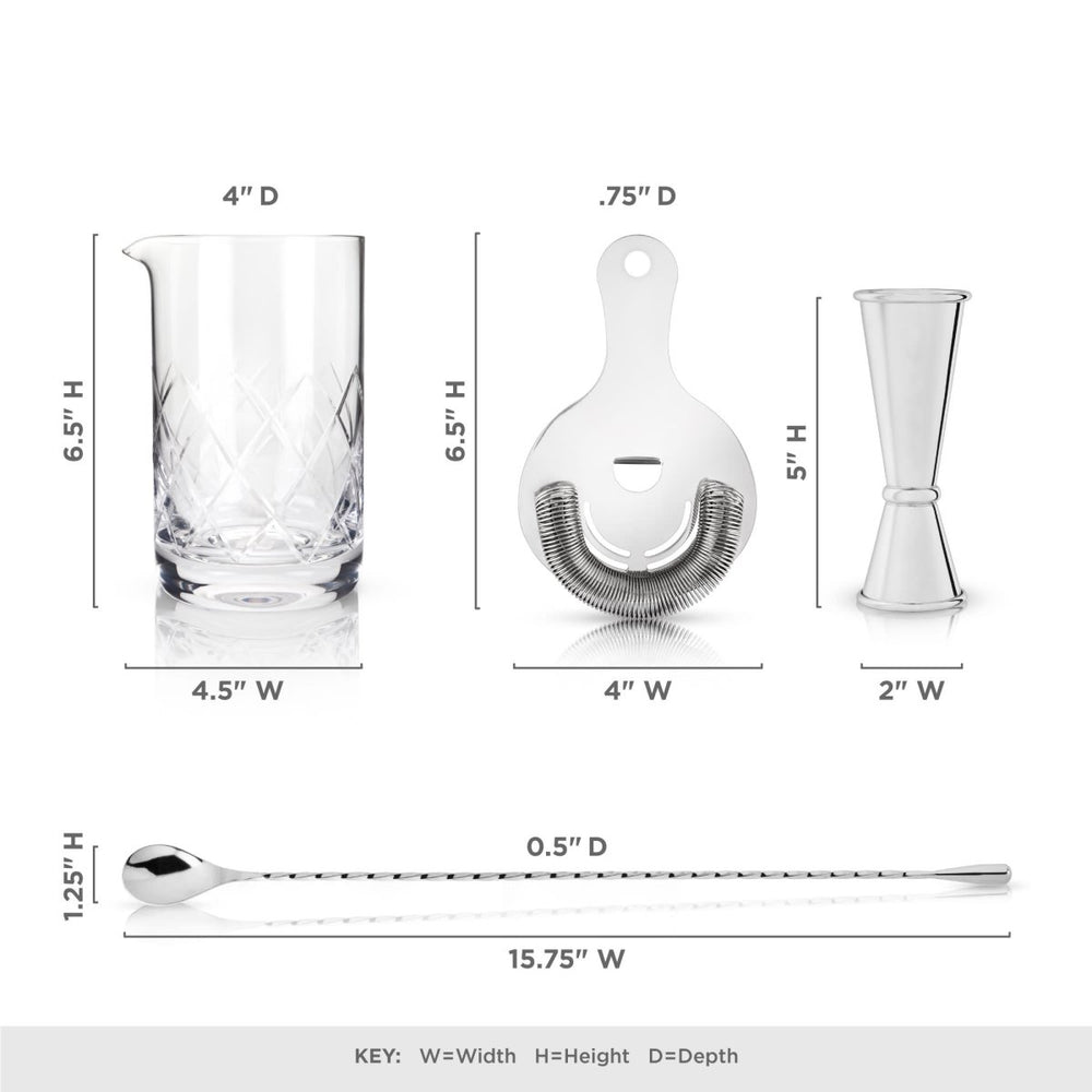 
                      
                        Viski 4 - Piece Harrison Barware Set - lily & onyx
                      
                    