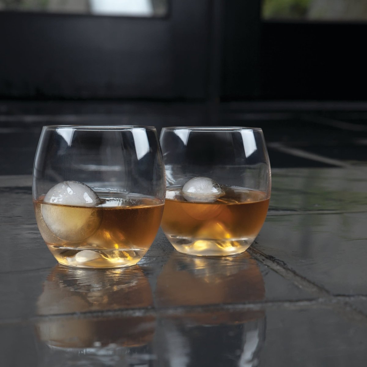 Viski 4 - Piece Ice Sphere Mold and Crystal Tumbler Set - lily & onyx