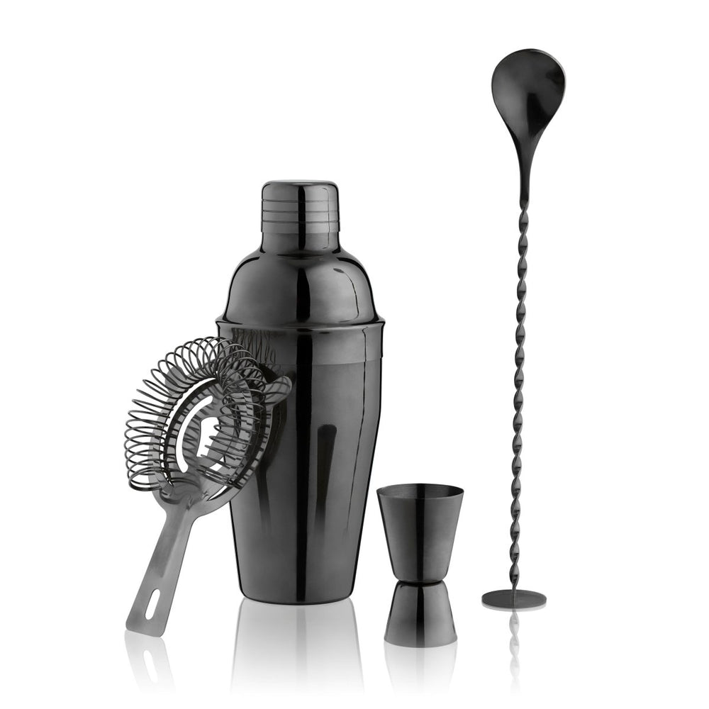 True 4 - Piece Mixologist Barware Set, Gunmetal - lily & onyx