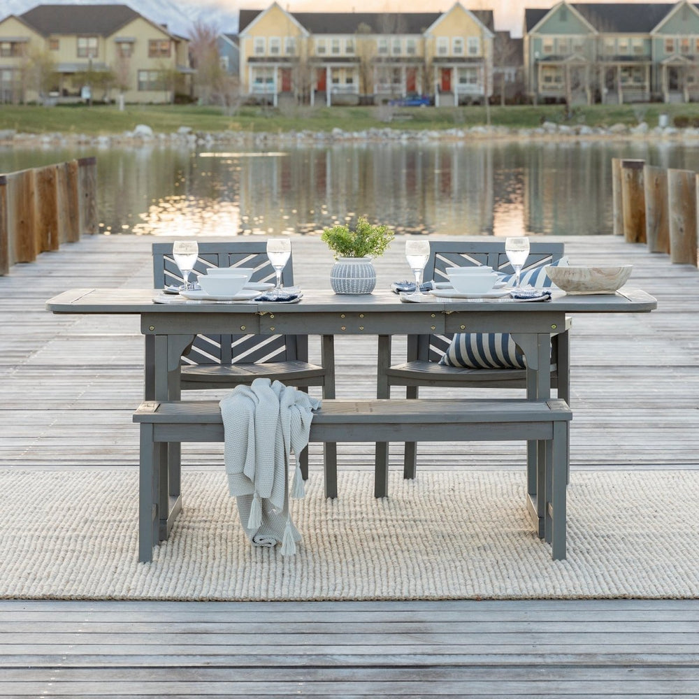 
                      
                        Walker Edison 4-Piece Vincent Extendable Outdoor Patio Dining Set - lily & onyx
                      
                    