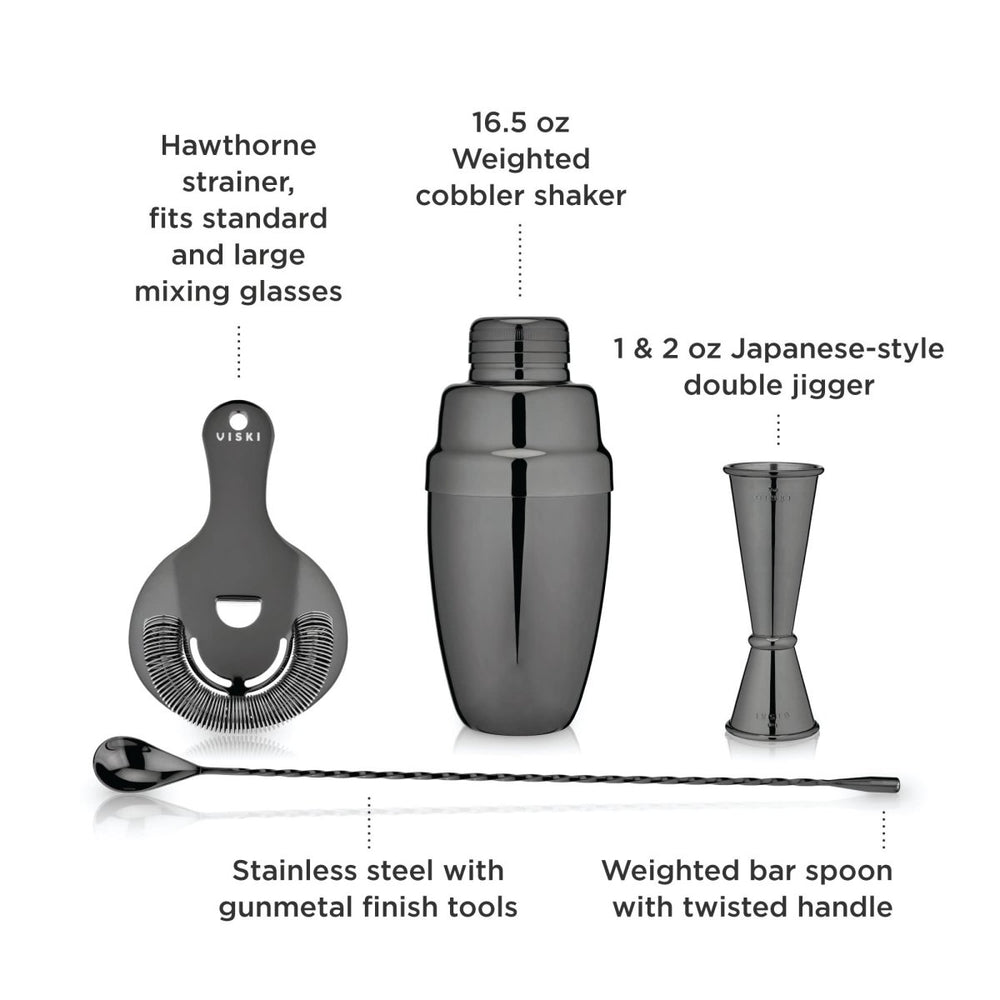 
                      
                        Viski 4 - Piece Warren Barware Set - lily & onyx
                      
                    