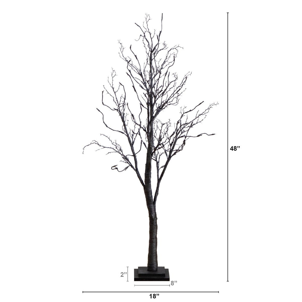 
                      
                        Nearly Natural 4’ Pre - Lit Halloween Deluxe Black Twig Artificial Fall Tree with 81 Orange & Purple LED Lights - lily & onyx
                      
                    