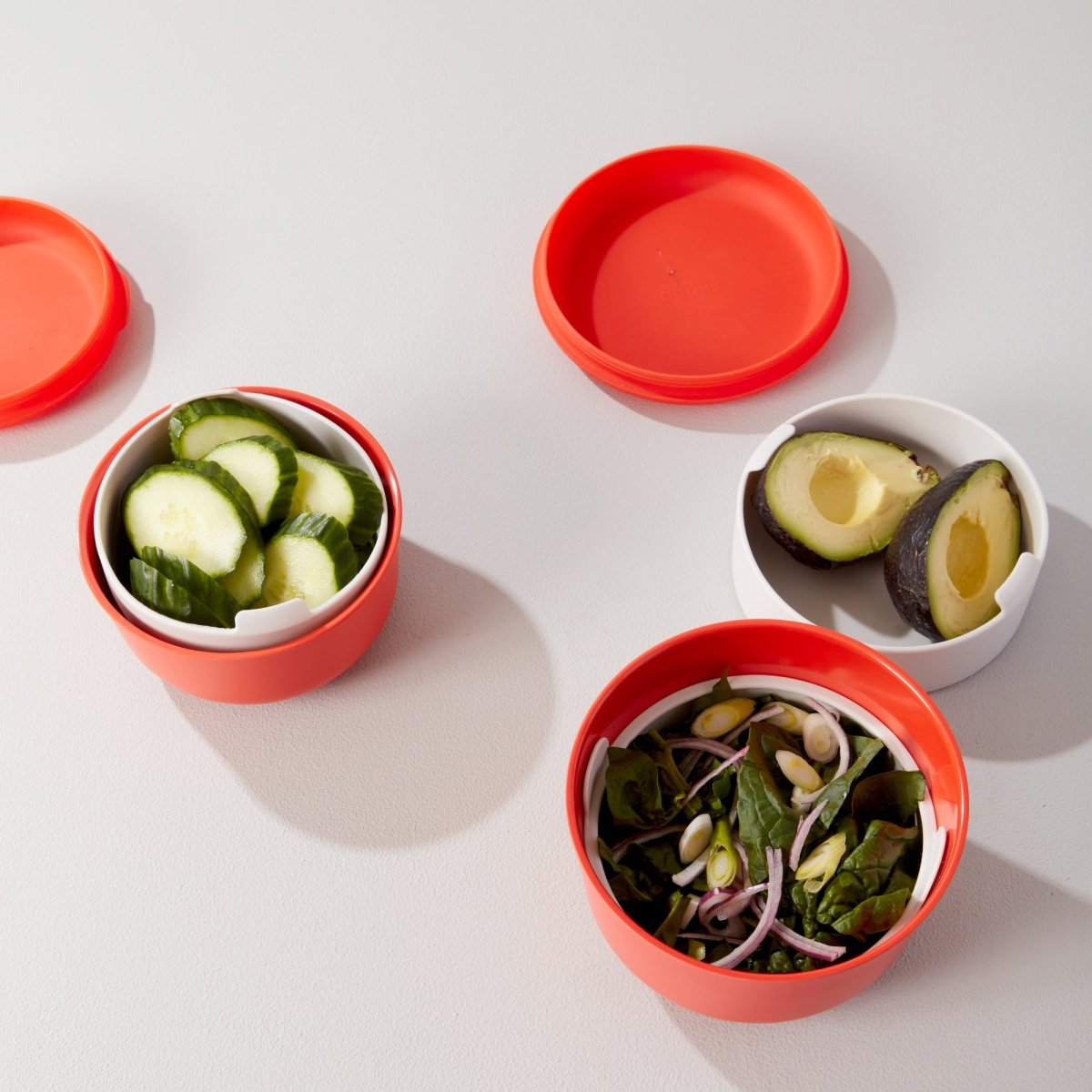 EKOBO 40 oz Lunch Set with Heat - Safe Inserts - Persimmon - lily & onyx