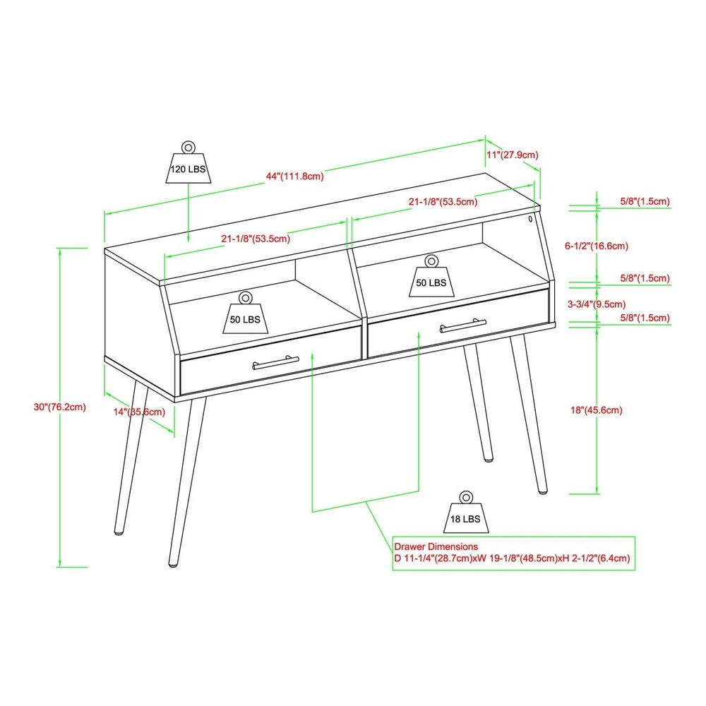 
                      
                        Walker Edison 44" Contemporary 2-Drawer Entry Table - lily & onyx
                      
                    