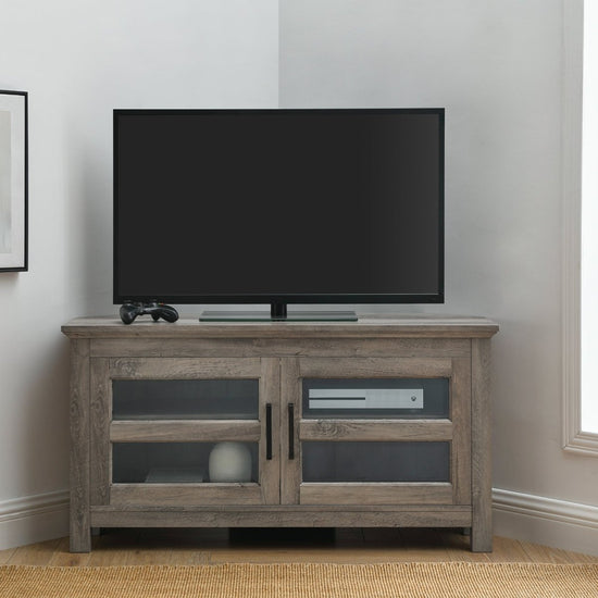 Walker Edison 44" Transitional Modern Farmhouse Wood Corner TV Stand - lily & onyx