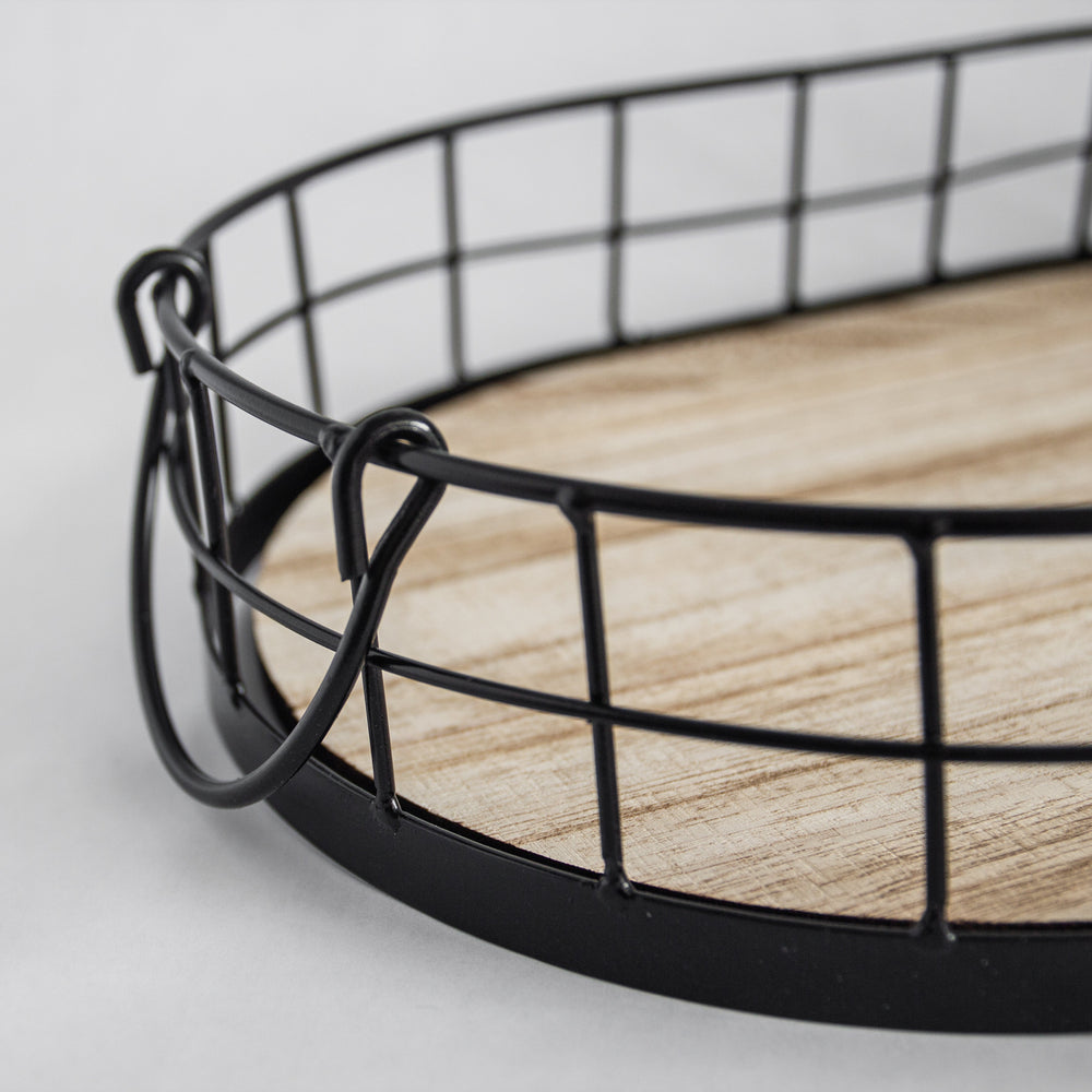 
                      
                        449 - Oval Metal & Wood Tray
                      
                    