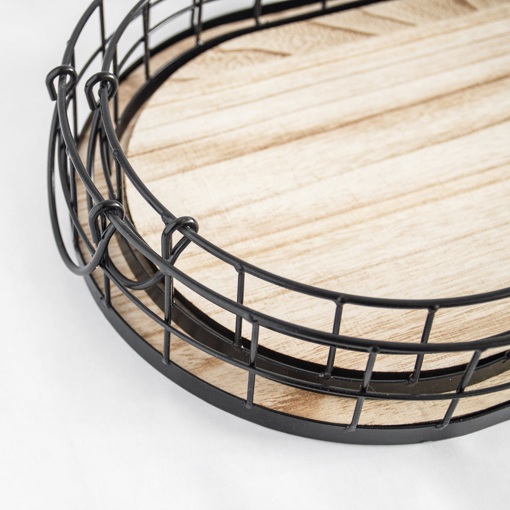 
                      
                        449 - Oval Metal & Wood Tray
                      
                    
