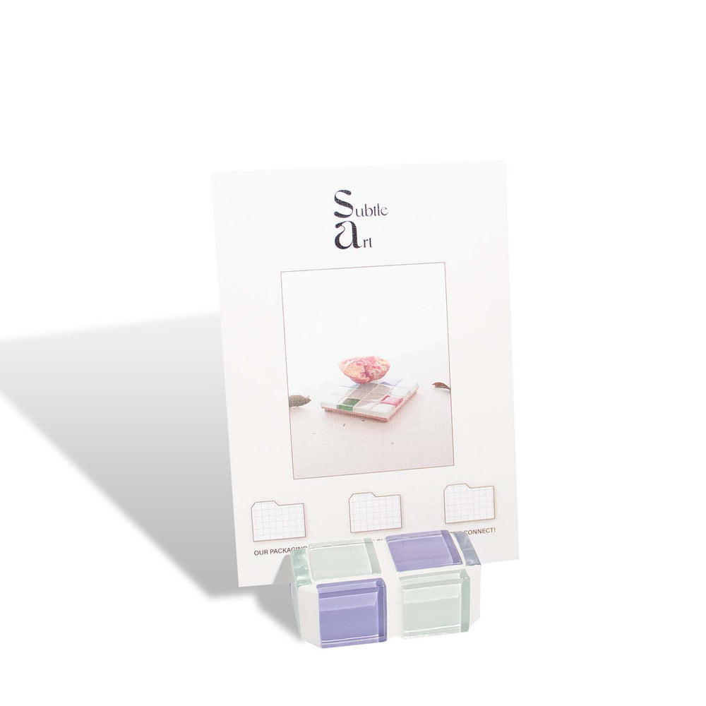 
                      
                        Mini Glass Tile Picture Stand - Lavender Latte
                      
                    