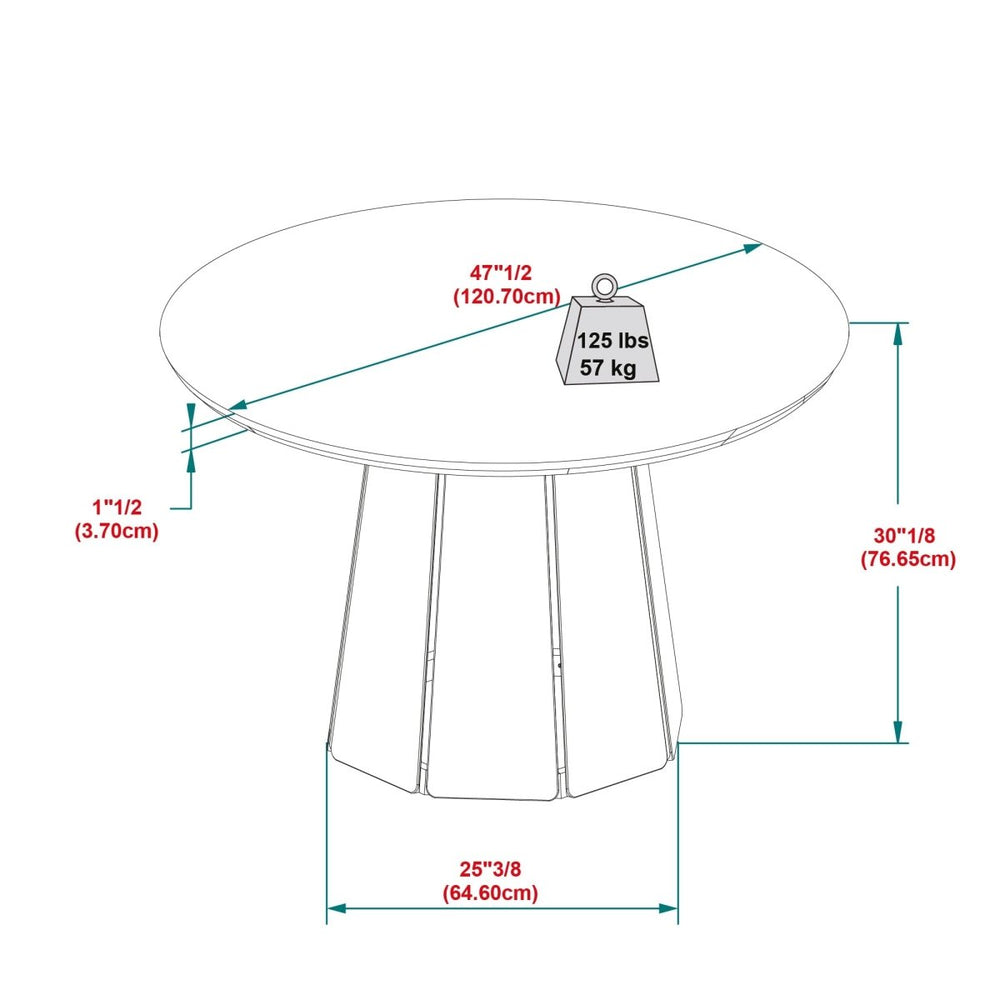 
                      
                        Walker Edison 48" Round Solid Wood Pedestal Dining Table - lily & onyx
                      
                    