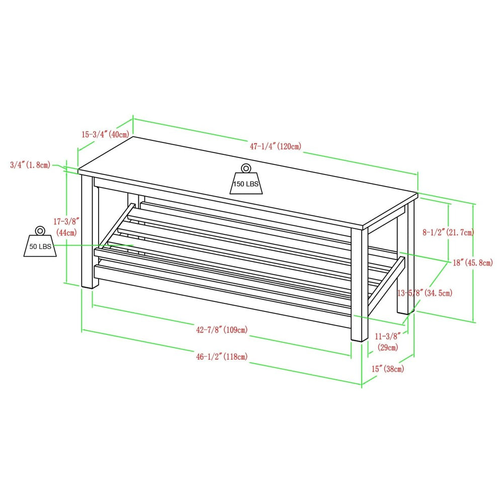 
                      
                        Walker Edison 48" Rover Entry Bench - lily & onyx
                      
                    