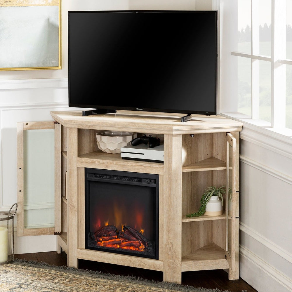 
                      
                        Walker Edison 48" Wood Corner Fireplace TV Stand - lily & onyx
                      
                    