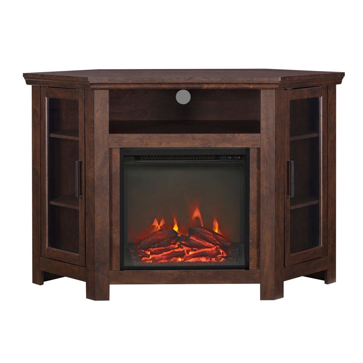 Walker Edison 48" Wood Corner Fireplace TV Stand - lily & onyx