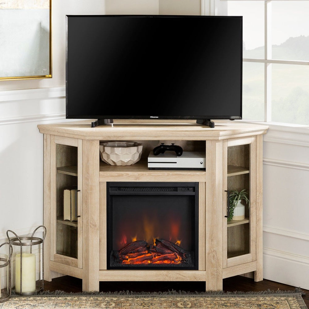 
                      
                        Walker Edison 48" Wood Corner Fireplace TV Stand - lily & onyx
                      
                    