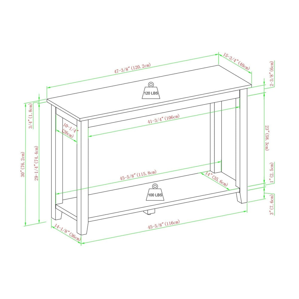 
                      
                        Walker Edison 48" Wood Sofa Table - lily & onyx
                      
                    