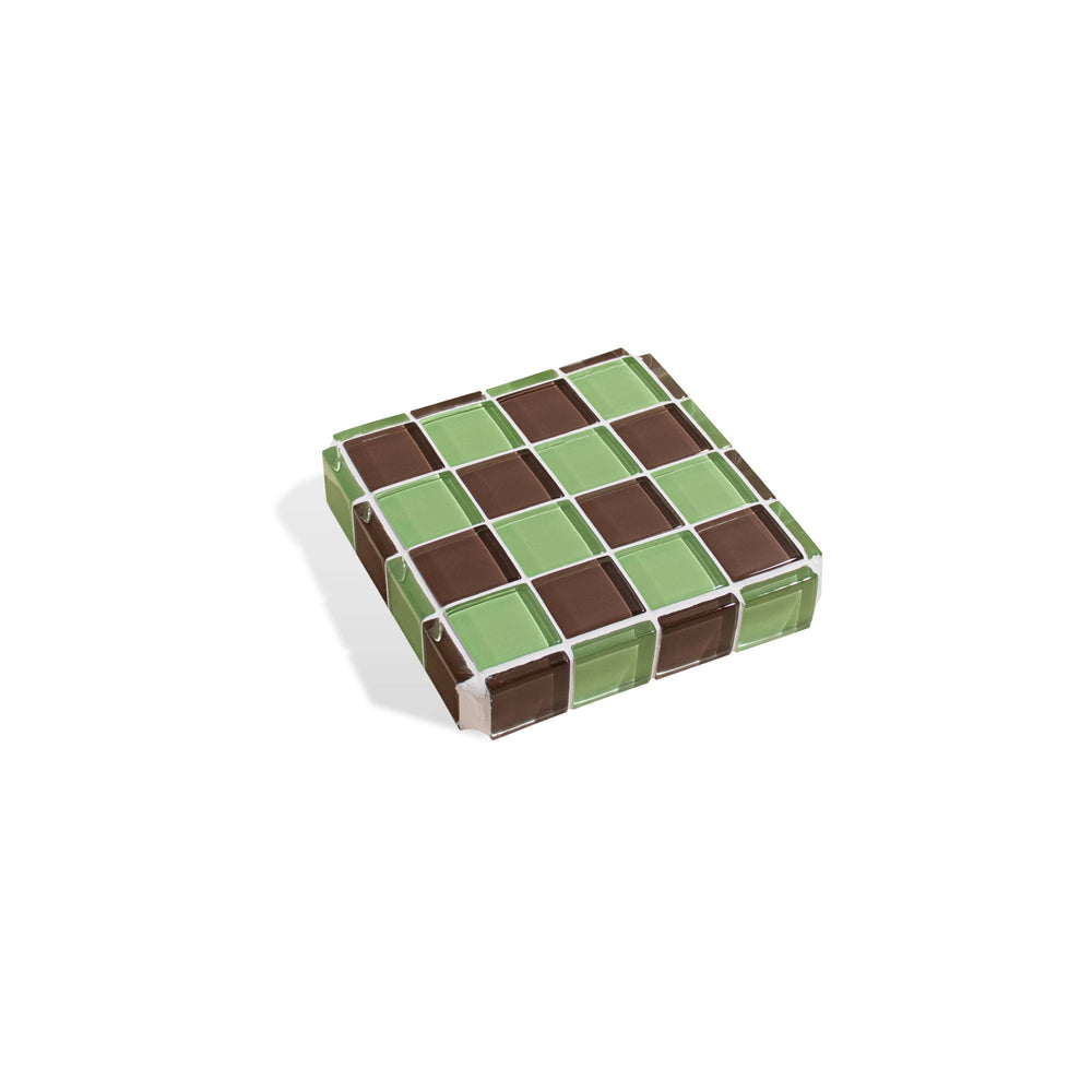 Glass Tile Cube - Mint Dark Chocolate