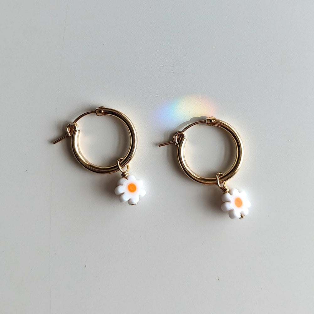 
                      
                        Charm Hoop Earrings | Daisies
                      
                    