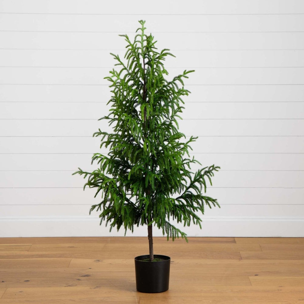 Nearly Natural 5' Artificial Norfolk Pine Tree - lily & onyx