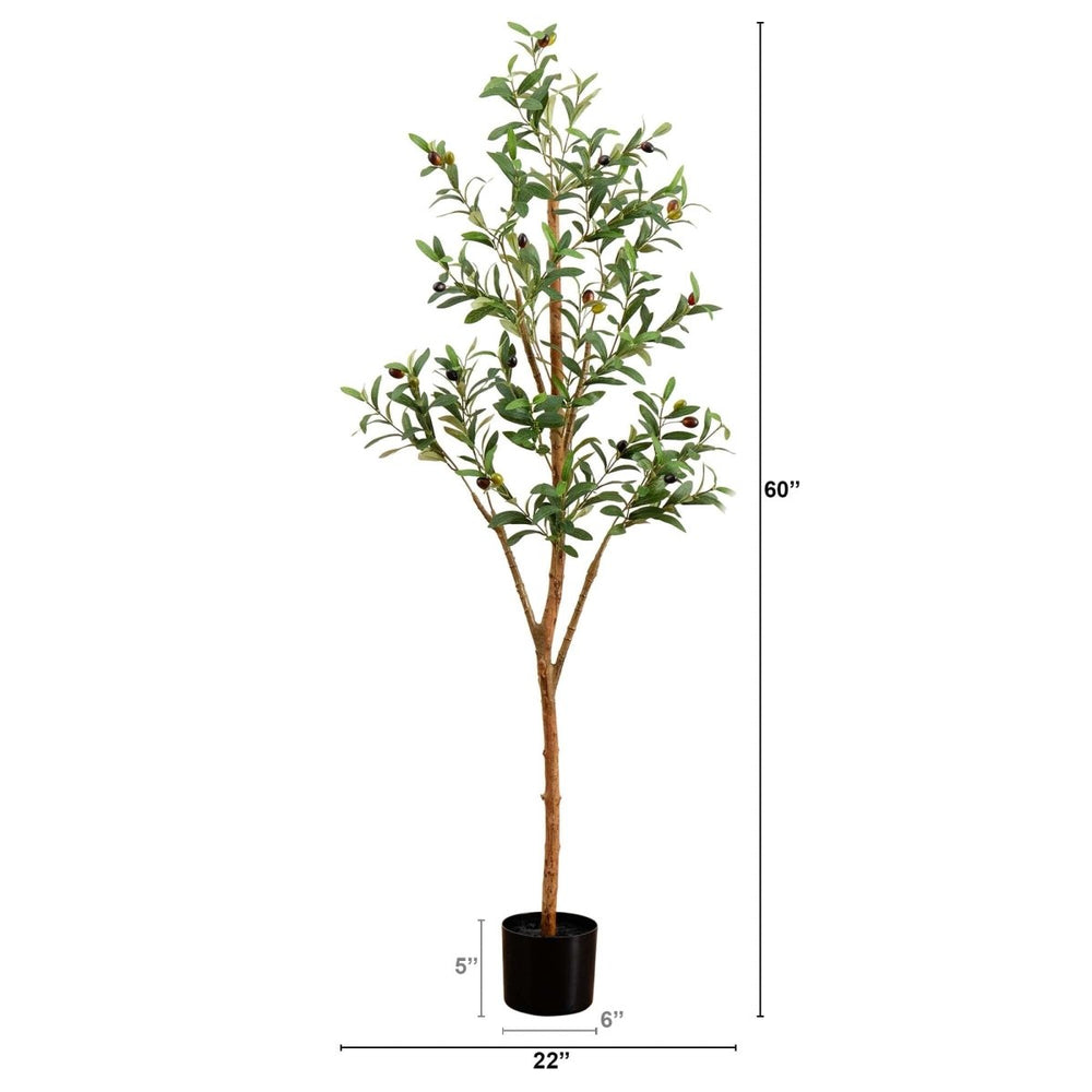 
                      
                        Nearly Natural 5’ Artificial Olive Tree with Natural Trunk - lily & onyx
                      
                    