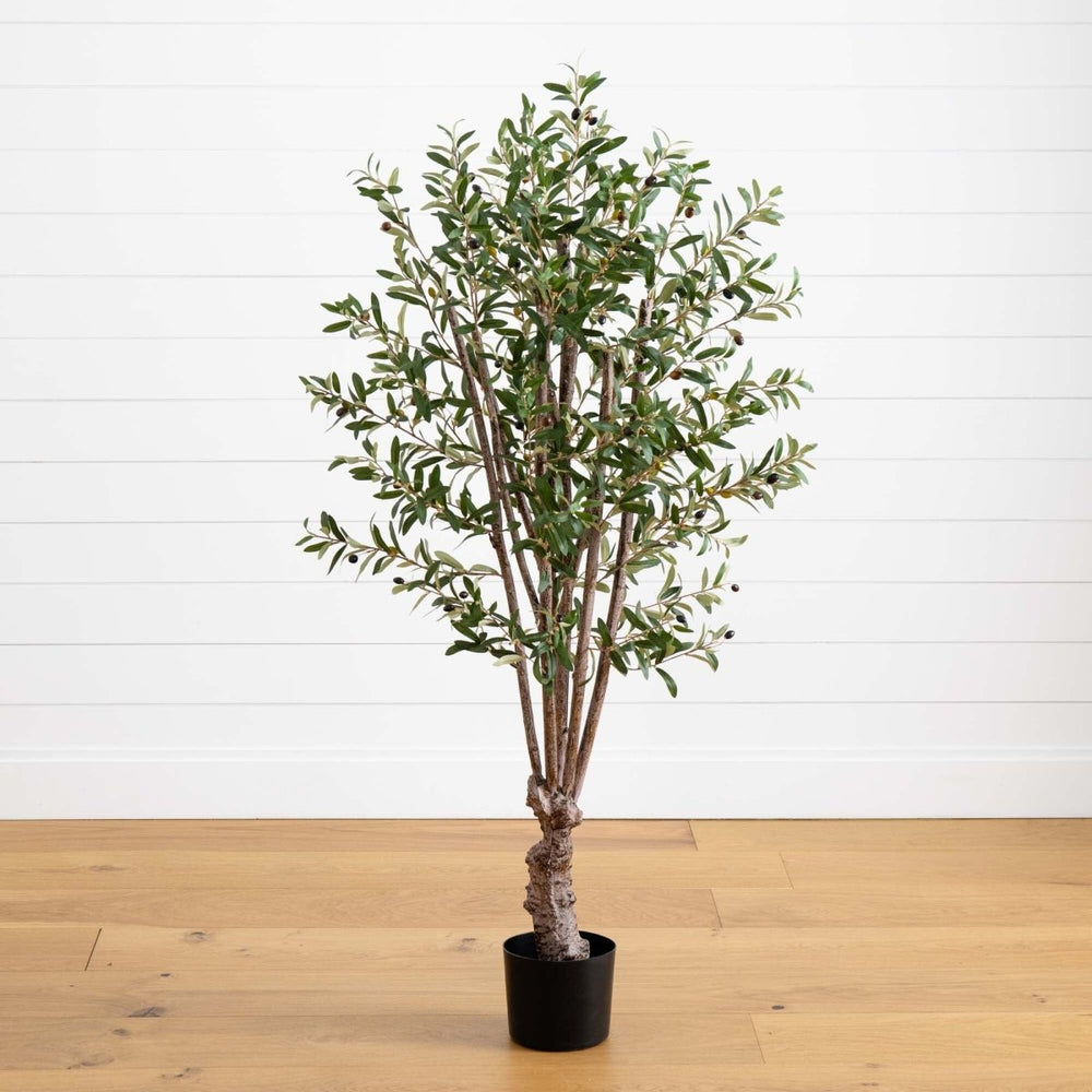 Nearly Natural 5' Olive Silk Tree - lily & onyx