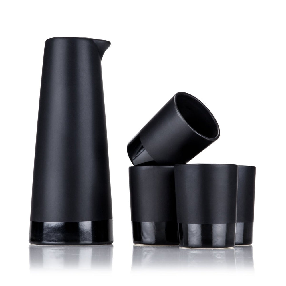 
                      
                        Viski 5 - Piece Stoneware Sake Set in Black - lily & onyx
                      
                    
