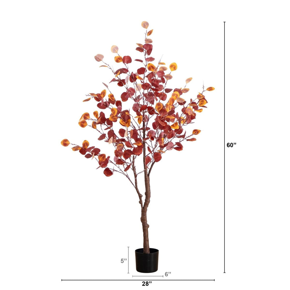 
                      
                        Nearly Natural 5’ Pre - Lit Autumn Eucalyptus Artificial Fall Tree with 220 Warm White LED Lights - lily & onyx
                      
                    