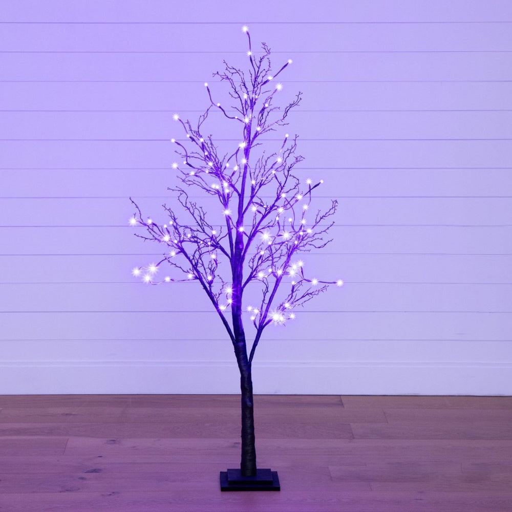 
                      
                        Nearly Natural 5’ Pre - Lit Halloween Deluxe Black Twig Artificial Fall Tree with 102 Orange & Purple LED Lights - lily & onyx
                      
                    