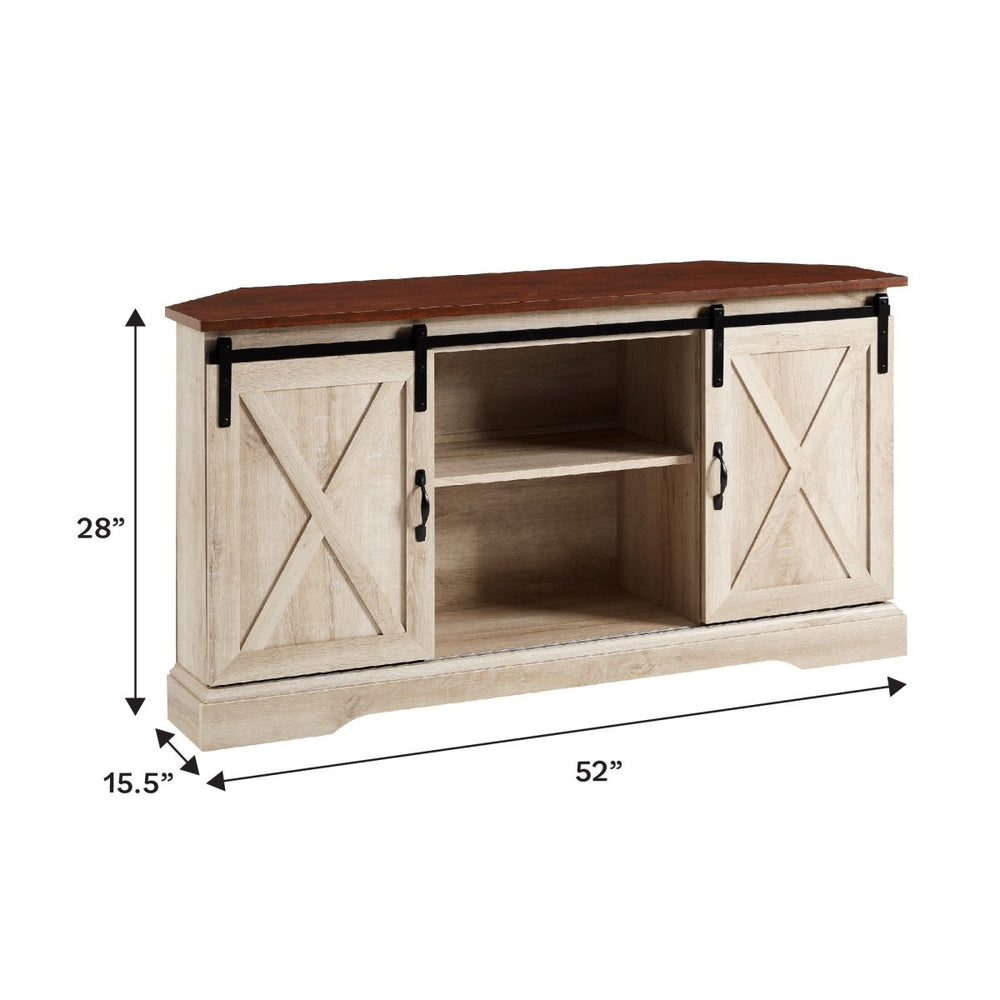 
                      
                        Walker Edison 52" Sliding Barn Door Corner TV Stand - lily & onyx
                      
                    