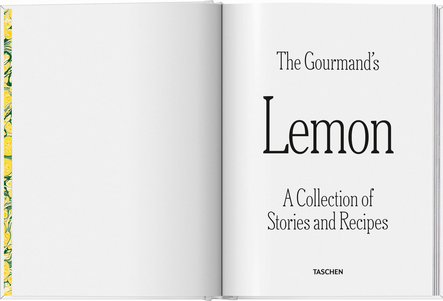 Hardcover coffee table book 'The Gourmand's Lemon' by TASCHEN featuring vibrant lemon-themed stories and recipes.