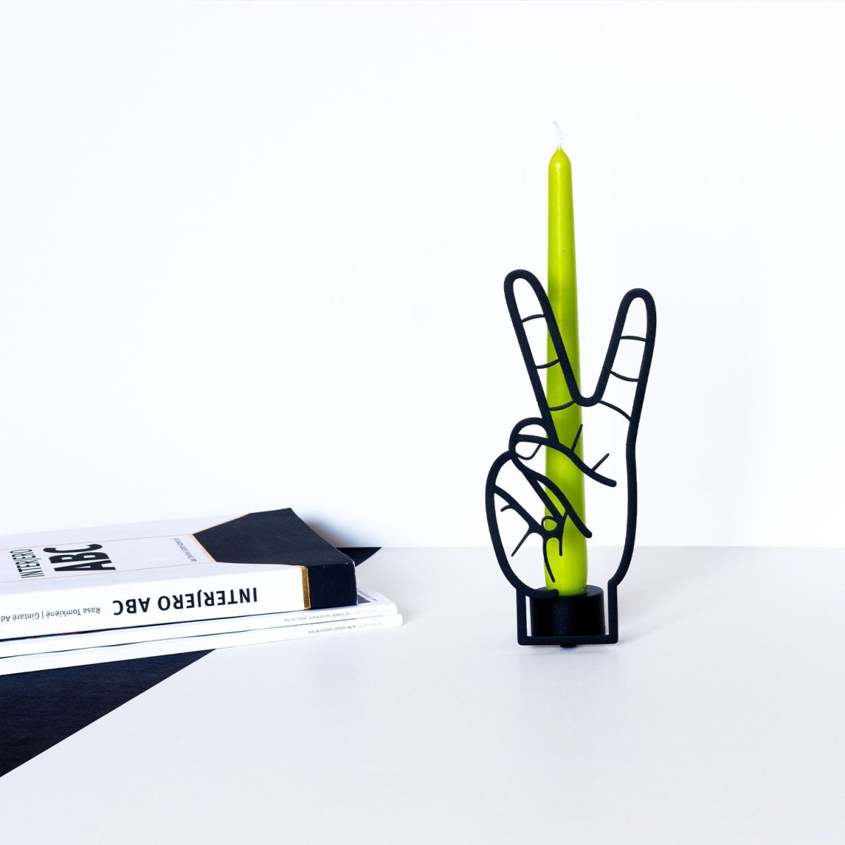 54Celsius CandleHand Taper Candle Holder - Peace