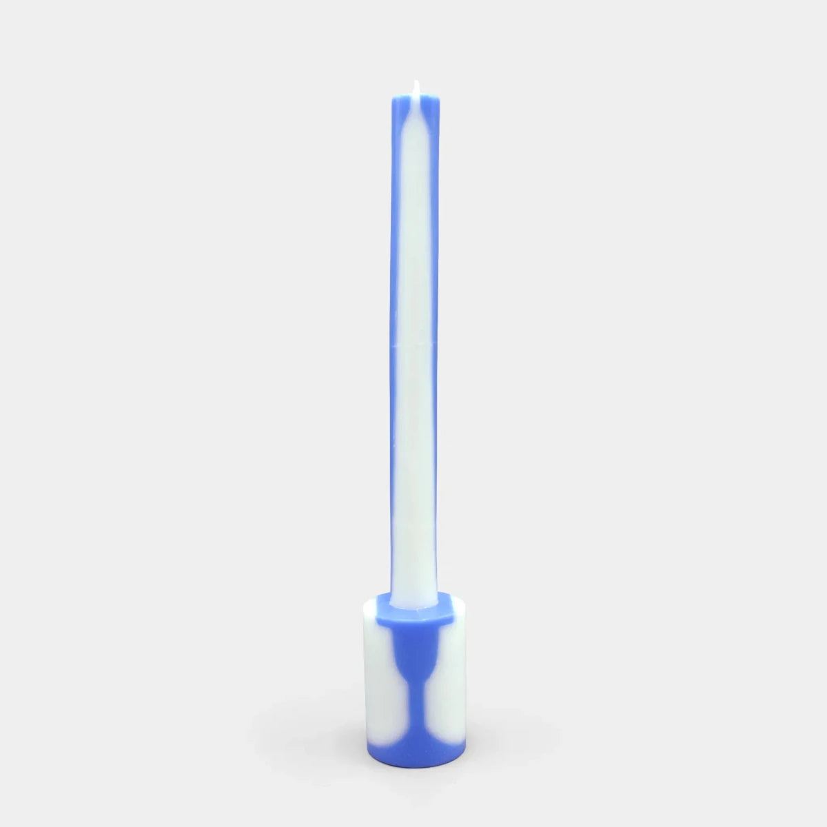 54Celsius Illusion Taper Pillar Candle | Blue & White